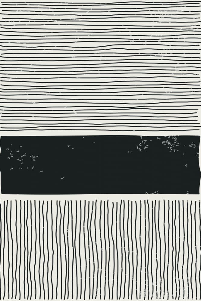 Minimalist Lines Black Block by jay stanley — canvas wall art