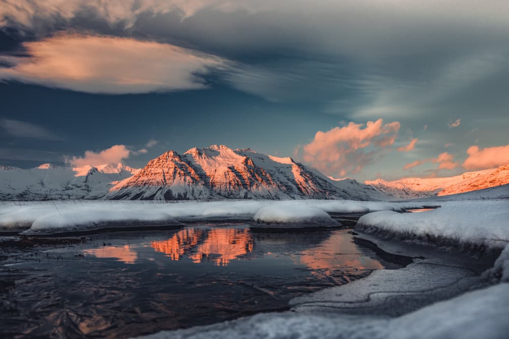 Golden Mountain Reflections by Jacek Swiercz — canvas wall art