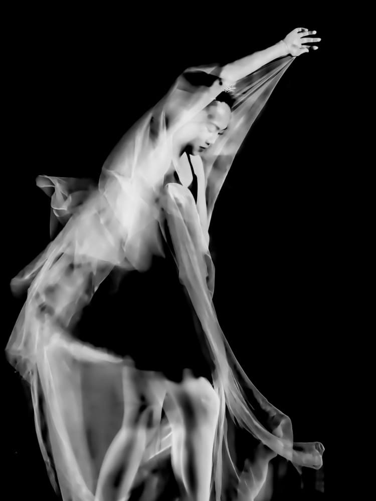 Ethereal Flowing Dance by Katarina Holmström — canvas wall art