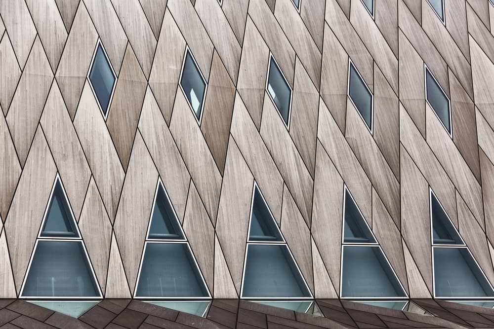 Geometric Wood Facade by Jois Domont ( J.L.G.) — canvas wall art