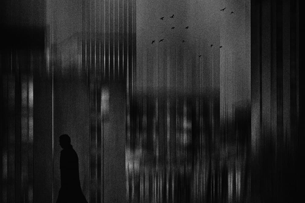 Lonely Urban Silhouette by Roxana Labagnara — canvas wall art