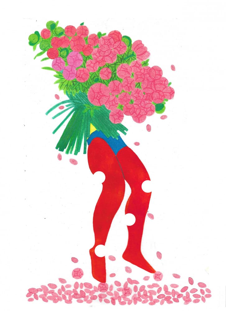 Pink Bouquet Legs by Zhigang Zhang — canvas wall art