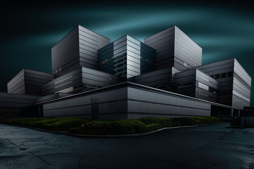 Mysterious Urban Architecture by Shuchuan Liu — canvas wall art