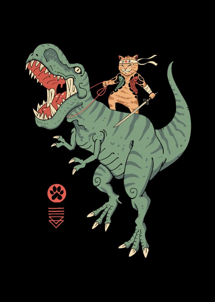 Catana T-Rex by Vincent Trinidad — canvas wall art