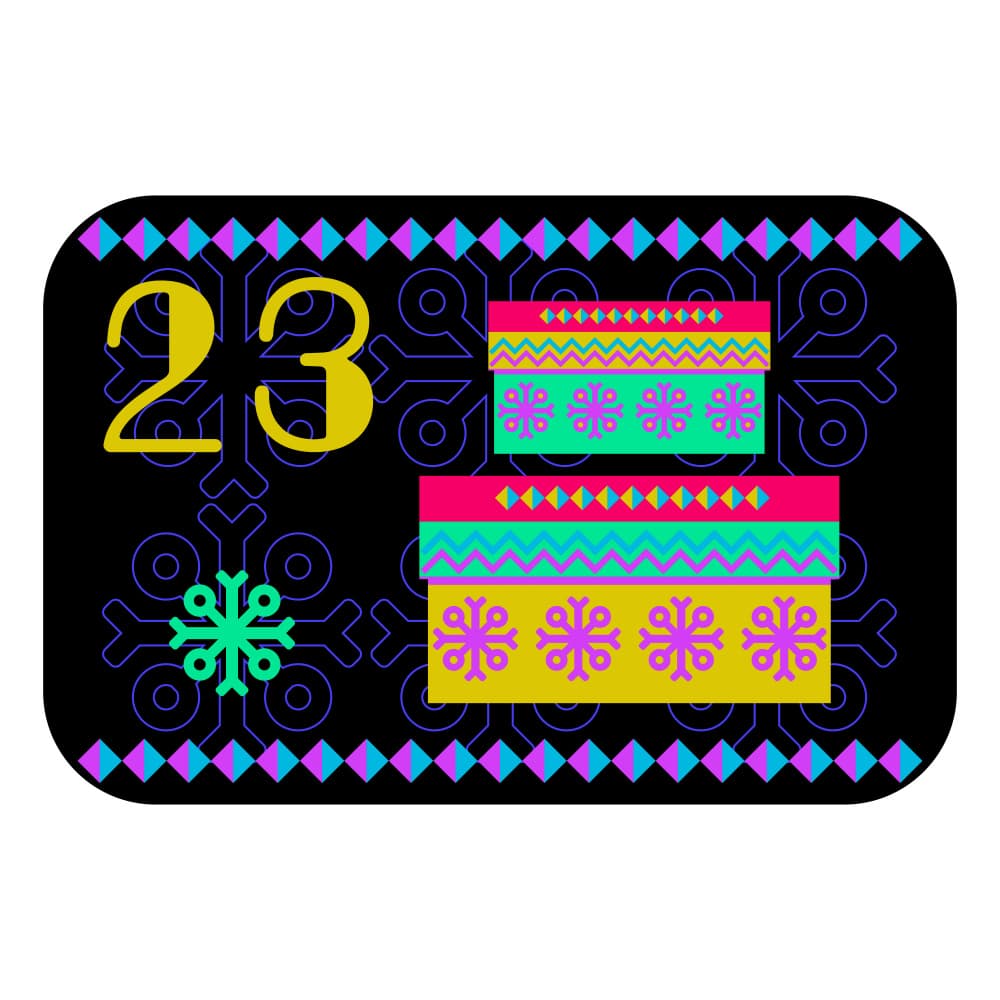 Vibrant Holiday Countdown by Marika Barsrsind — canvas wall art