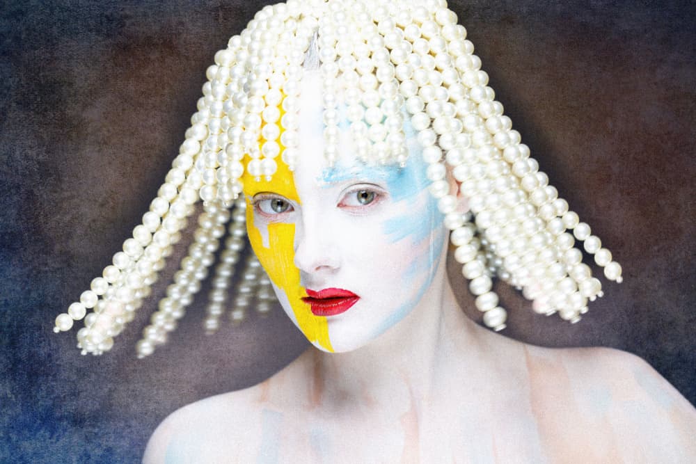 Abstract Pearl Face by Amnon Eichelberg — canvas wall art