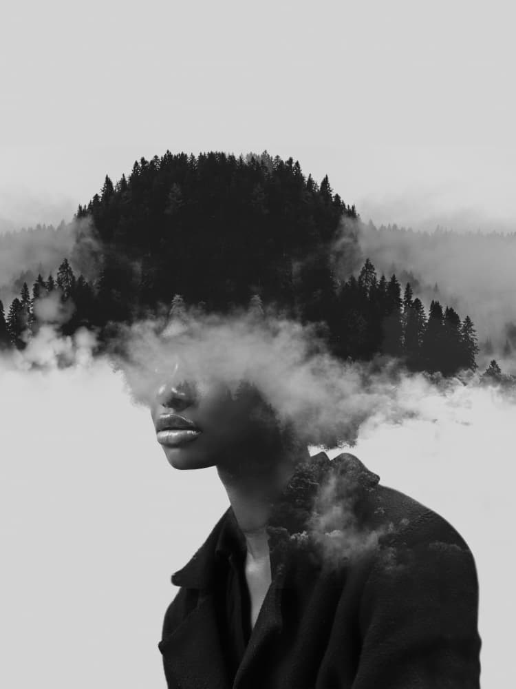 Surreal Forest Portrait by Fadil Roze — canvas wall art