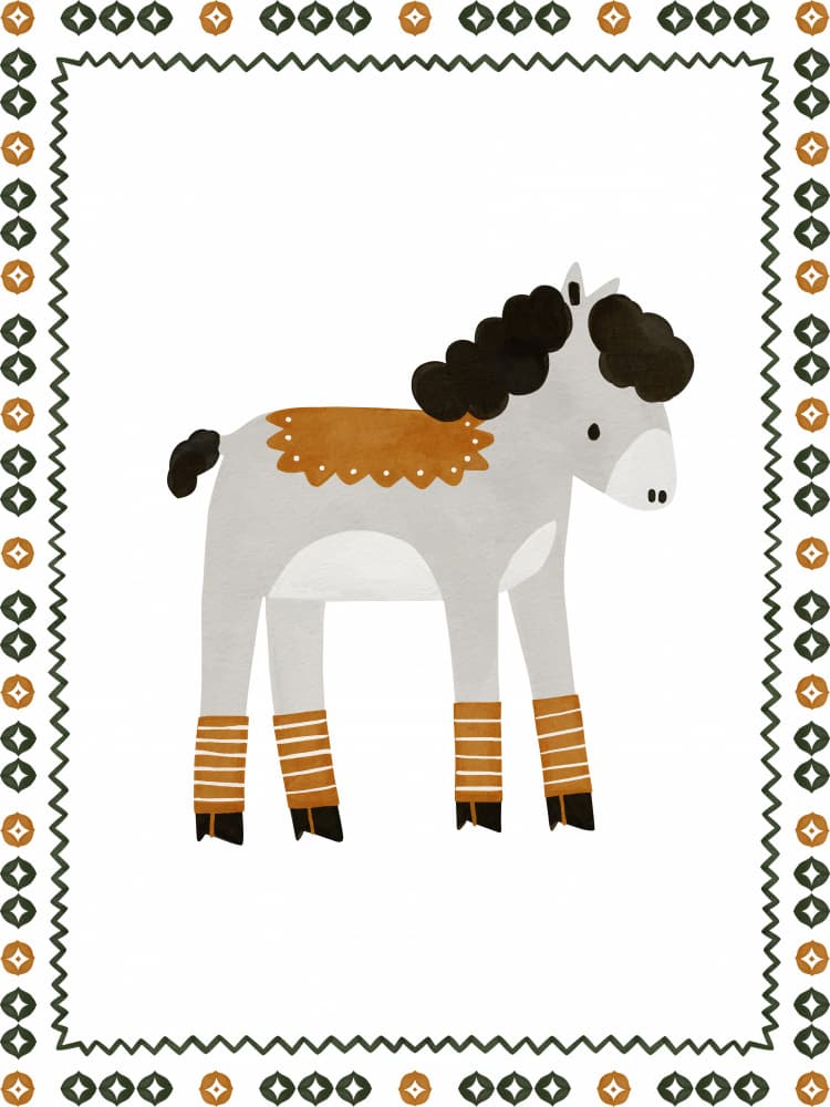 Playful Pony Parade by Treechild — canvas wall art