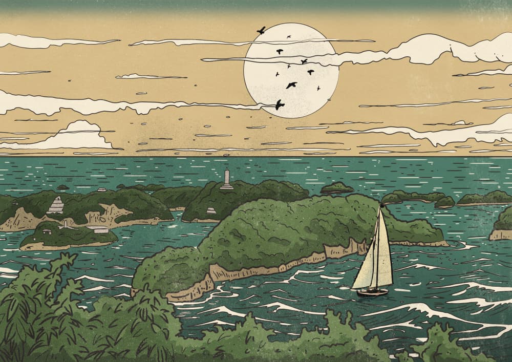 Japanese Islands Lighthouse by Nicholas — canvas wall art