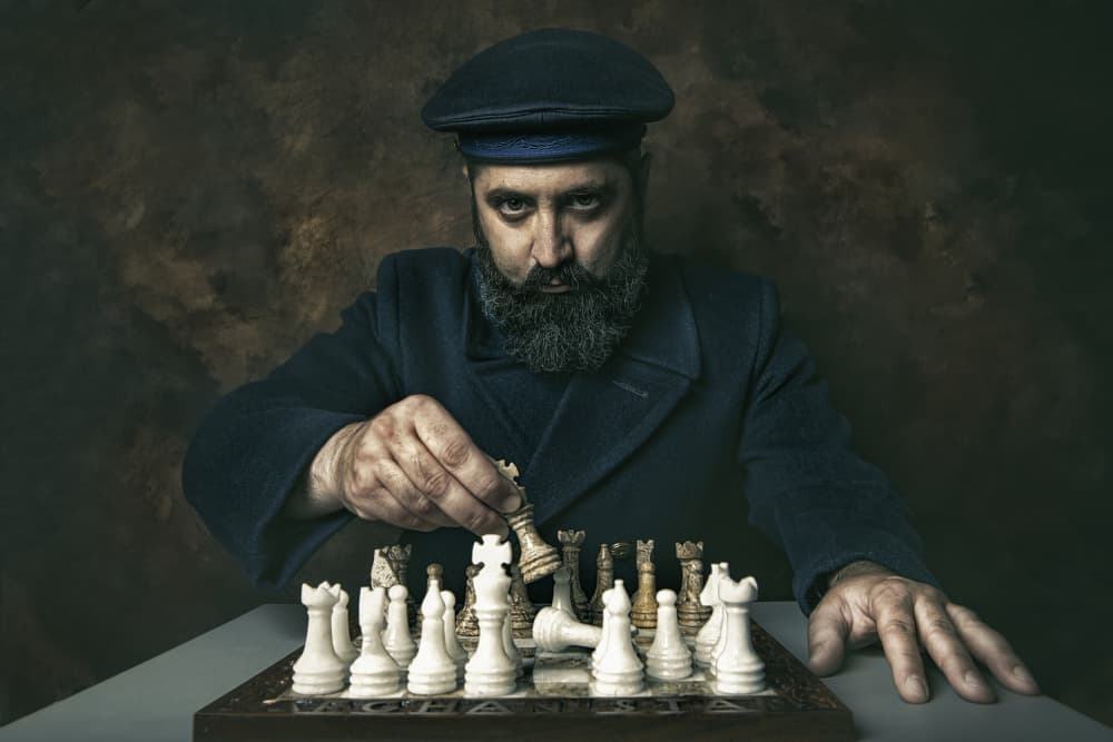 Serious Chess Strategy by Pasquale Guerra — canvas wall art