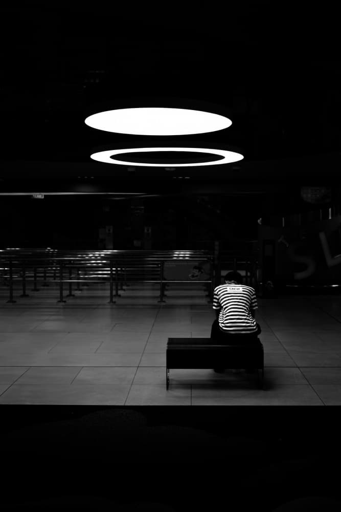 Quiet Solitude Black White by Simon — canvas wall art