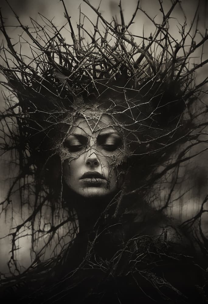 Gothic Forest Spirit by Manu Allicot — canvas wall art