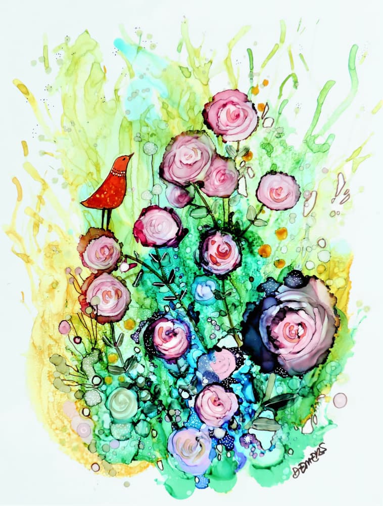 Whimsical Bird Garden by Sylvie Demers — canvas wall art