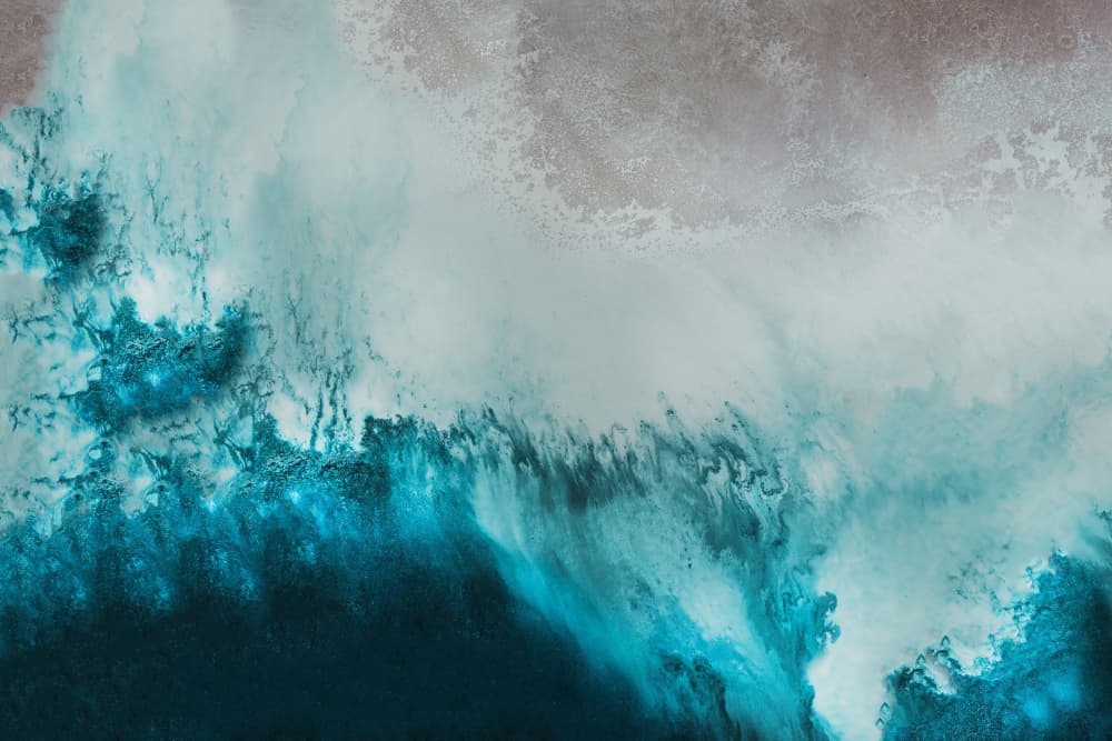 Teal Beach by Petra Meikle de Vlas — canvas wall art