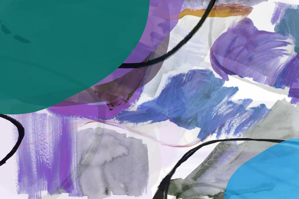 Vibrant Abstract Shapes by cartissi — canvas wall art