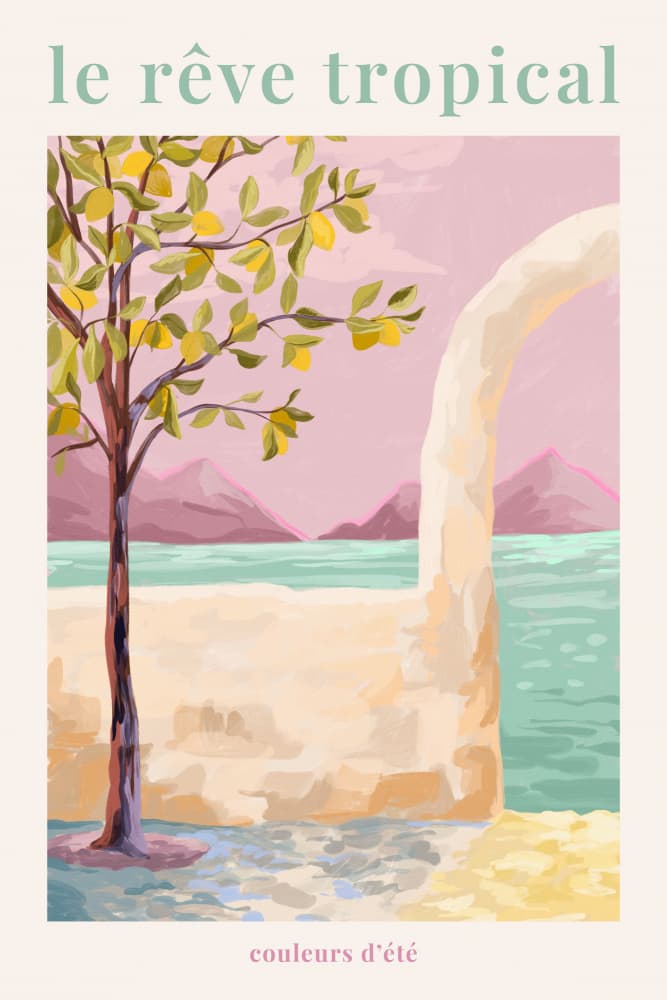 Le Rêve Tropical  - Lemontree by Goed Blauw — canvas wall art