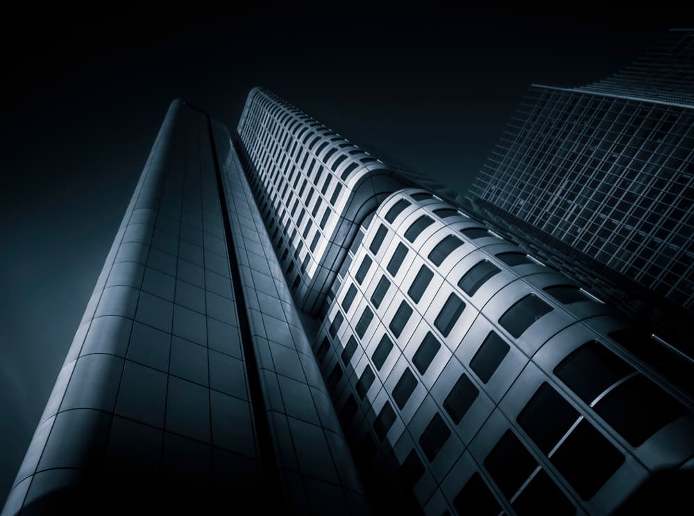 Sleek Building Lines by Ole Moberg Steffensen — canvas wall art