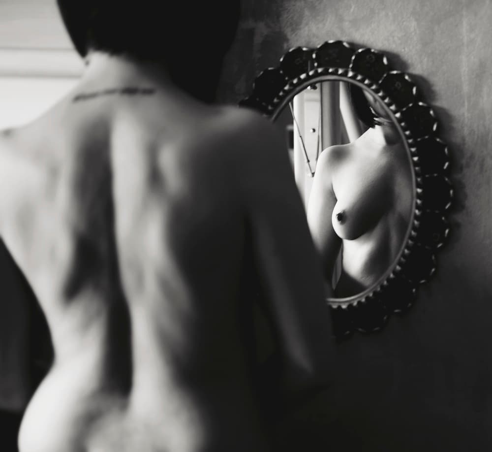 Reflected Feminine Form by Bogdan Bouşcă — canvas wall art