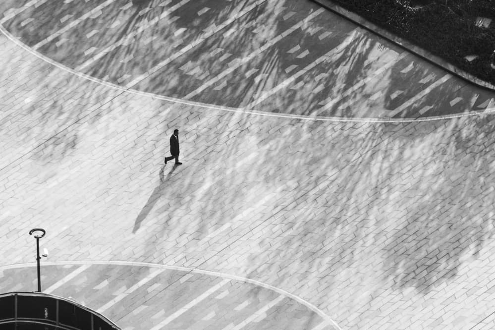 Solitary Urban Walker by Zhou Chengzhou — canvas wall art
