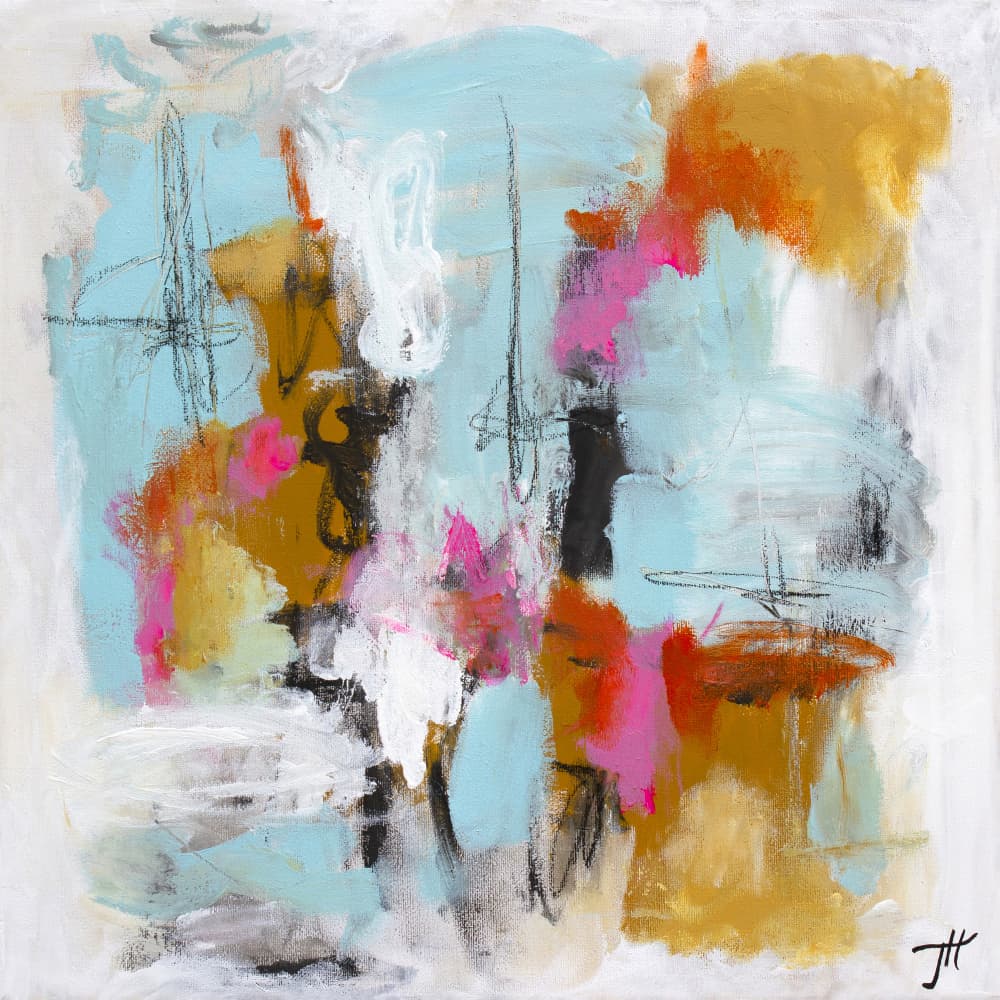 Vibrant Pink Gold Abstract by Tove Höglund — canvas wall art
