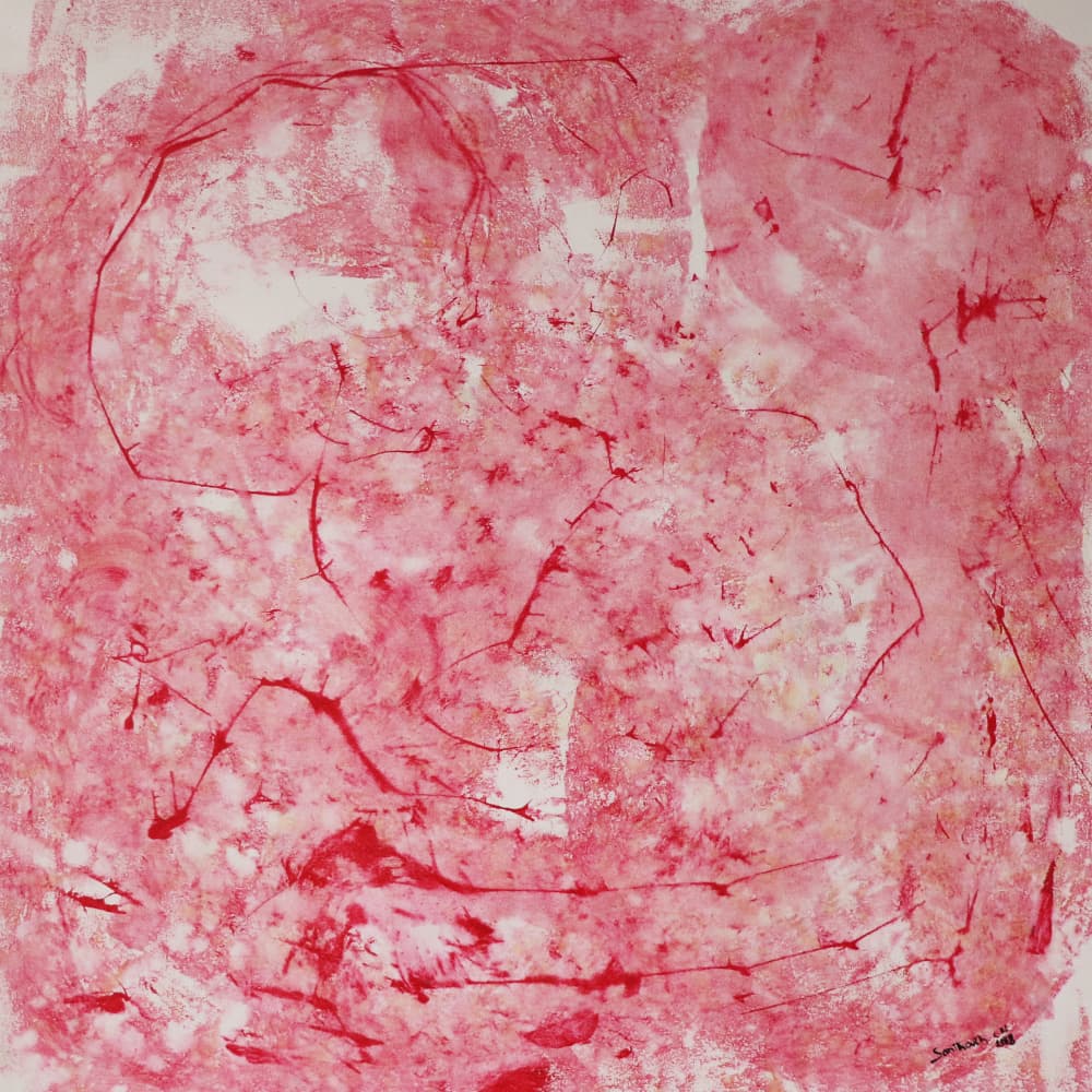 Abstract Red Figure by Santhosh ch — canvas wall art