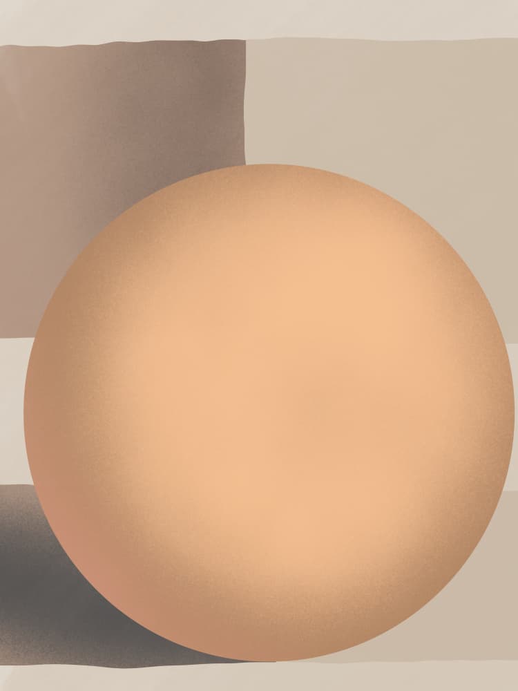 Soft Peach Abstraction by Little Dean — canvas wall art