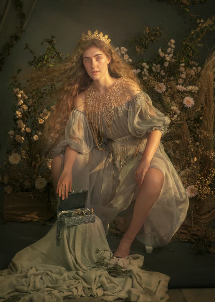 Ethereal Queen's Treasure by Michaela Durisova — canvas wall art