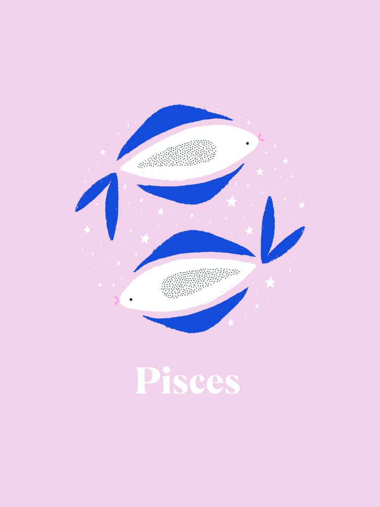 Whimsical Pisces Fish by Aislinn Simmonds — canvas wall art