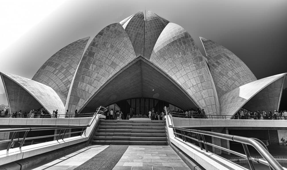 Lotus Temple Entrance by Jois Domont ( J.L.G.) — canvas wall art