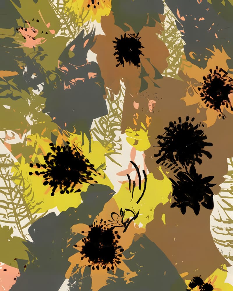 Abstract Earthy Bloom by Uma Gokhale — canvas wall art