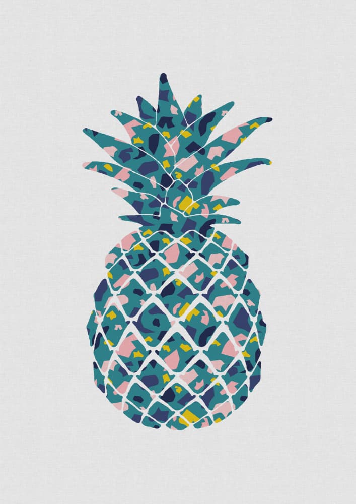 Colorful Abstract Pineapple by Orara Studio — canvas wall art