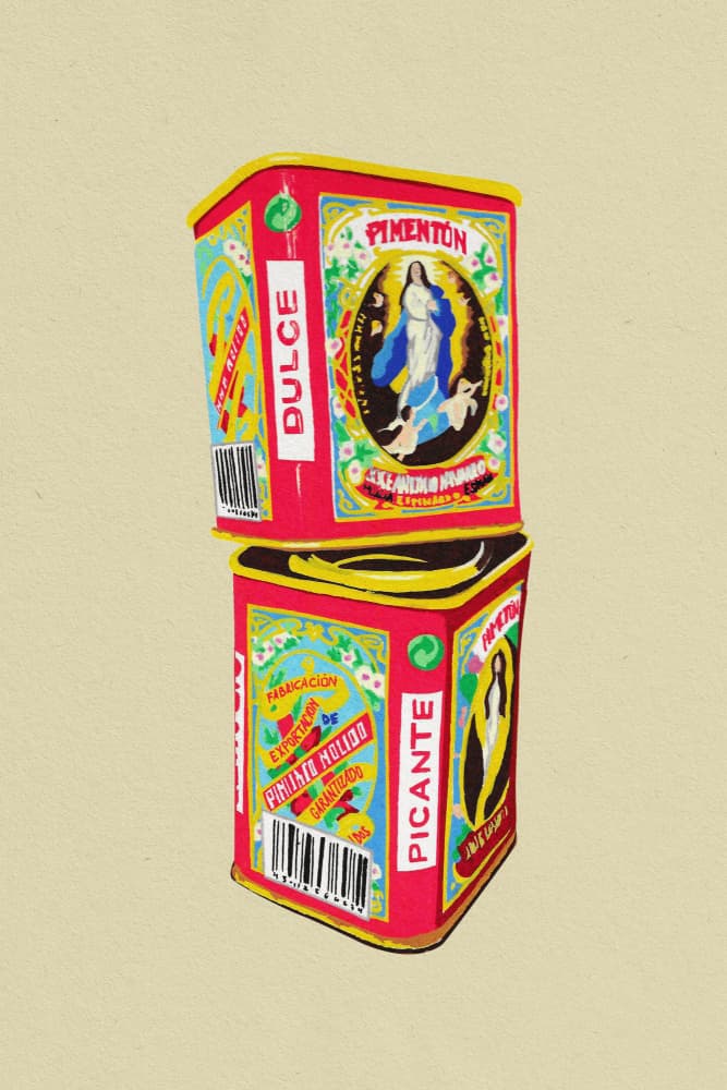 Spanish Paprika Cans by Studio Mandariini — canvas wall art