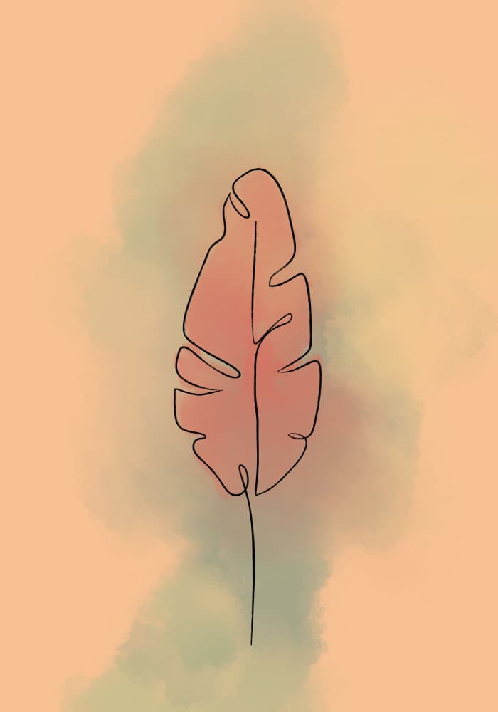 Earthy Botanical Leaf by Fadil Roze — canvas wall art