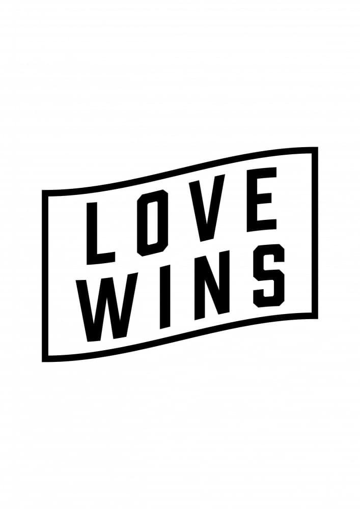 Love Wins Statement by Frankie Kerr-Dineen — canvas wall art