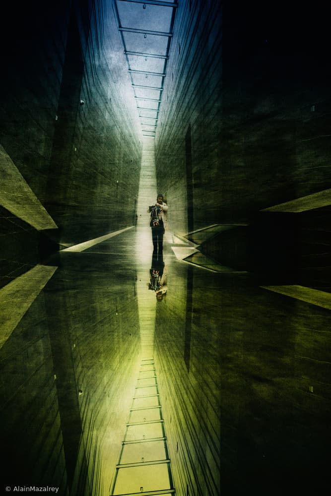 Solitary Corridor Reflection by Alain Mazalrey — canvas wall art