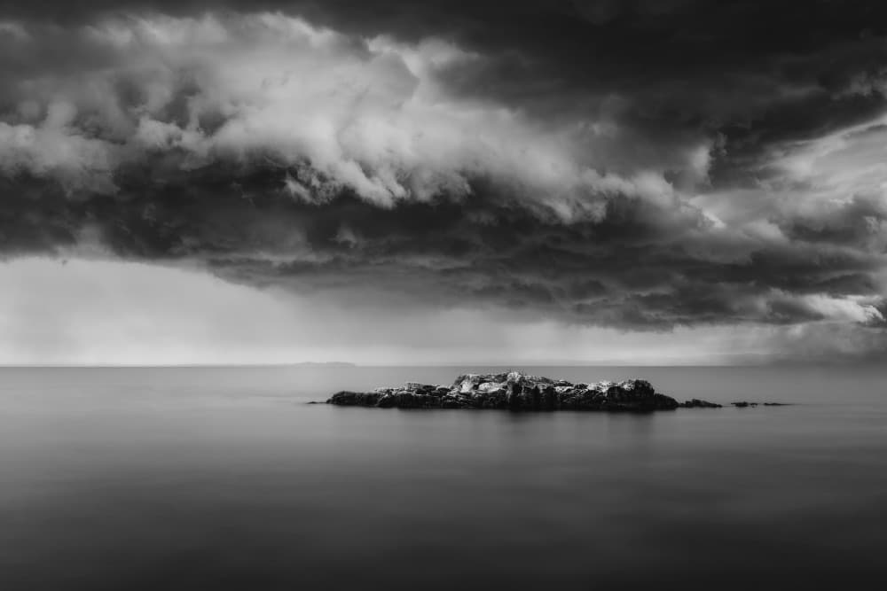 Island Under Dark Sky by Thomas de Franzoni — canvas wall art
