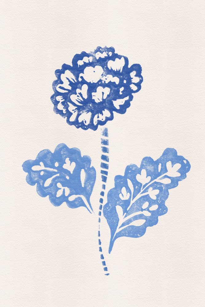 Indigo Botanical Impression by Melissa McKeagney — canvas wall art