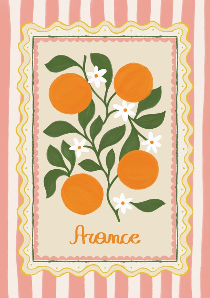 Orange Blossom Frame by Katarzyna Gąsiorowska — canvas wall art