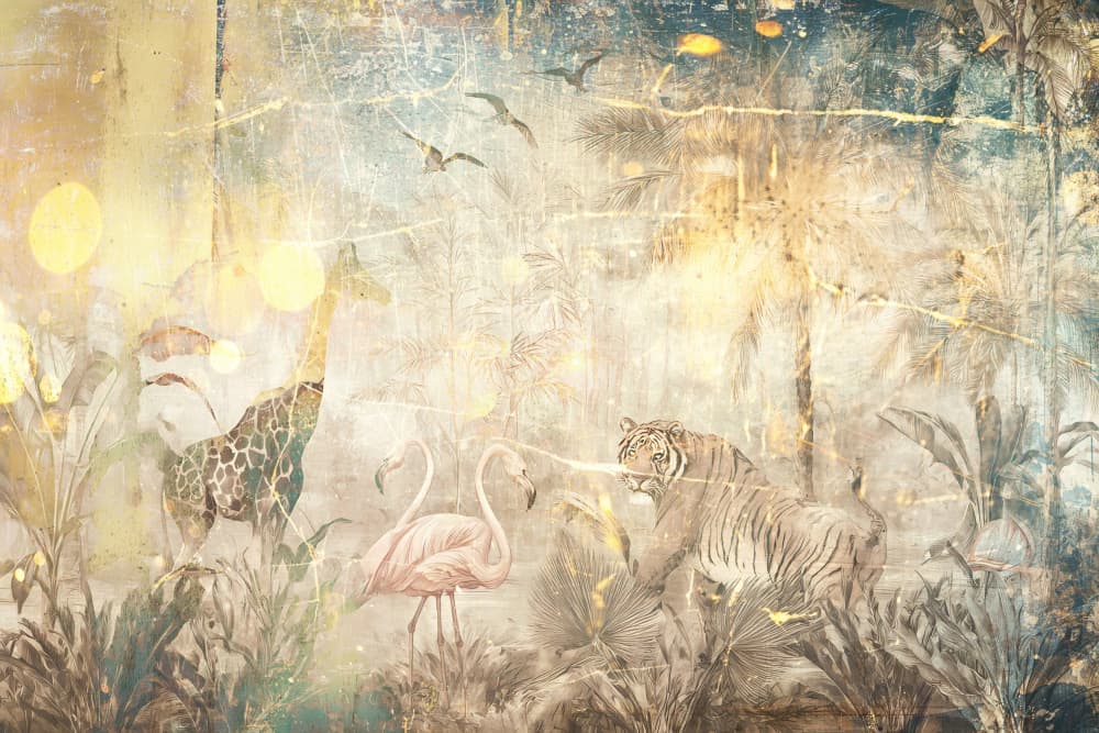 Golden Jungle Safari by Rafal Kulik — canvas wall art