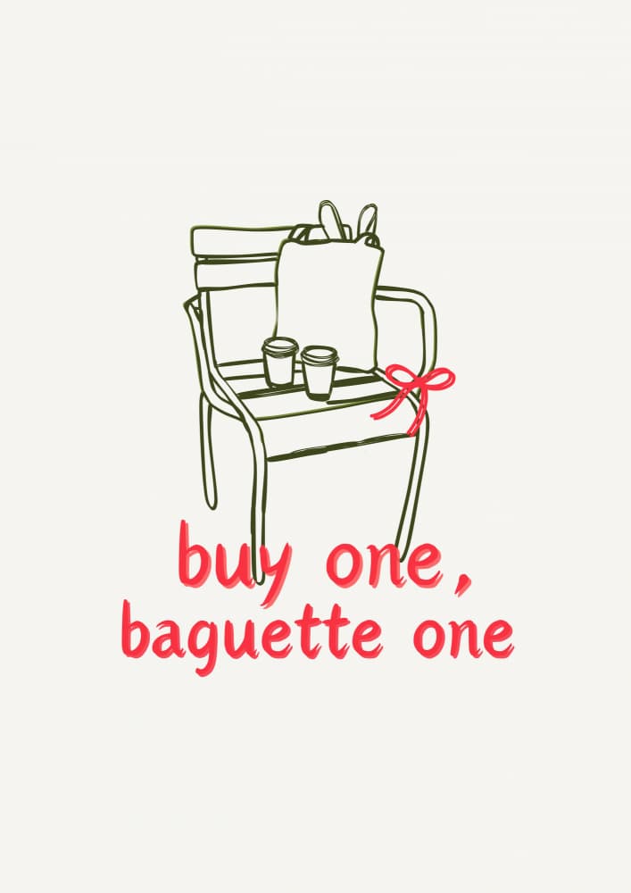 Buy One Baguette One by ART of living — canvas wall art