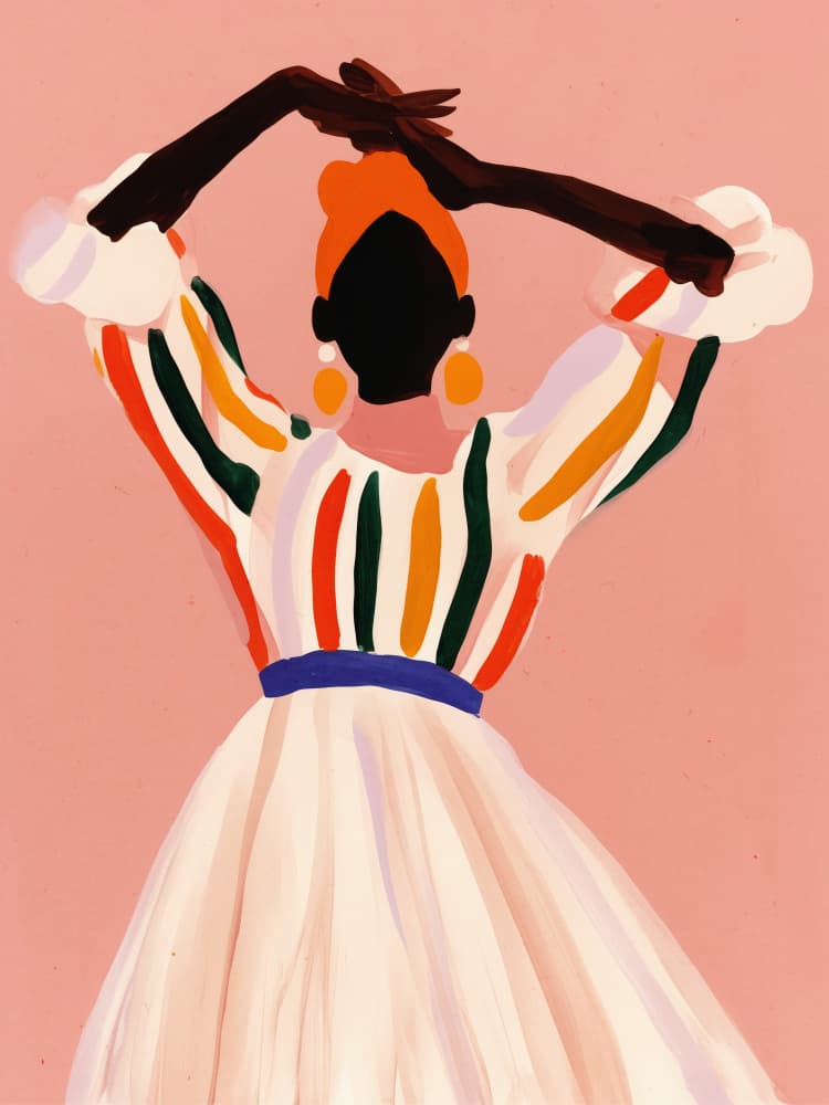 Vibrant Silhouette by Treechild — canvas wall art