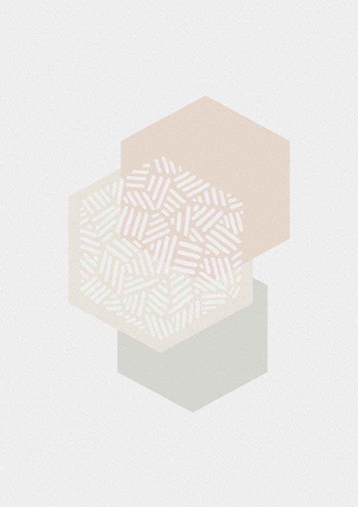 Gentle Hexagon Pattern by Orara Studio — canvas wall art