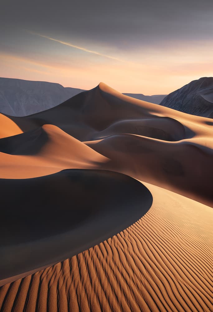 Golden Desert Dunes by Shanyewuyu — canvas wall art