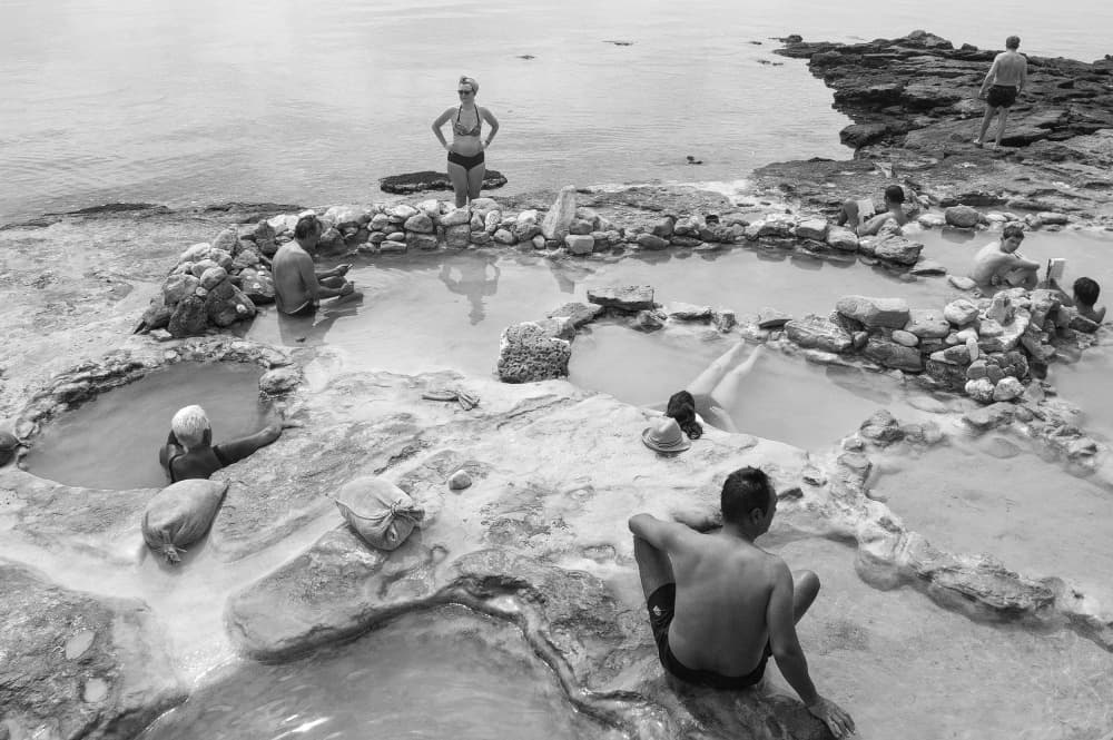 Coastal Hot Springs Relaxation by George Koulouridis — canvas wall art