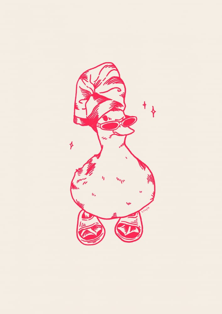 Cool Duck Spa Vibes by Tara Royle — canvas wall art