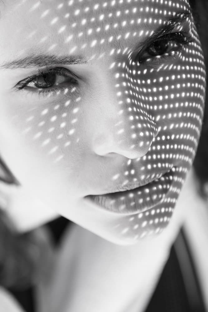 Woman In Dotted Light by Evelin Dobrev — canvas wall art