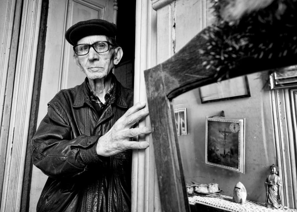 Contemplative Old Man by Carlos Costa — canvas wall art