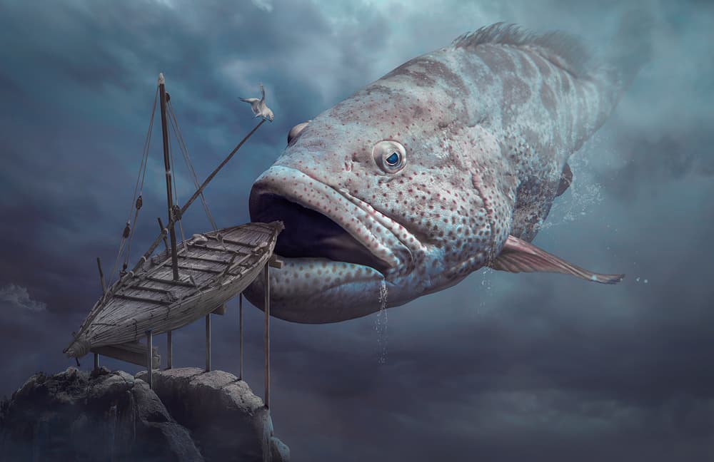 Dreamy Ocean Giant by Sulaiman Almawash — canvas wall art