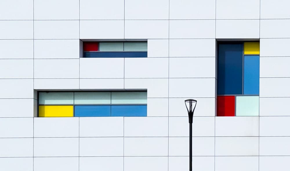 Colorful Abstract Architecture by Emma Zhao — canvas wall art