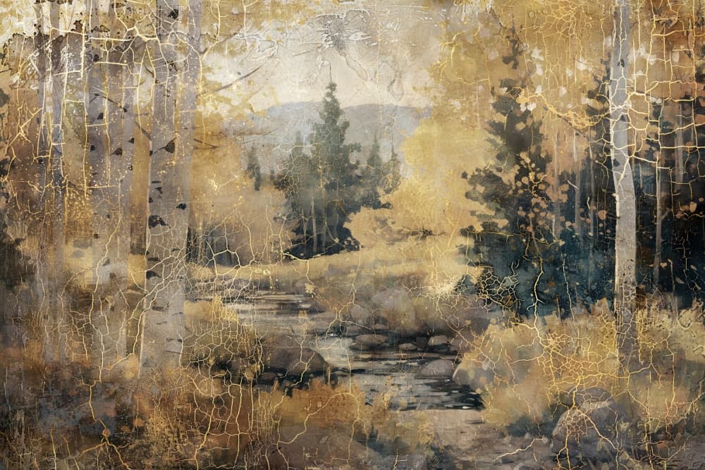 Golden Woodland Path by Rafal Kulik — canvas wall art